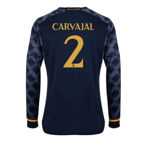 Moški Nogometni dresi Real Madrid Daniel Carvajal #2 Gostujoči 2023-24 Dolgi Rokav